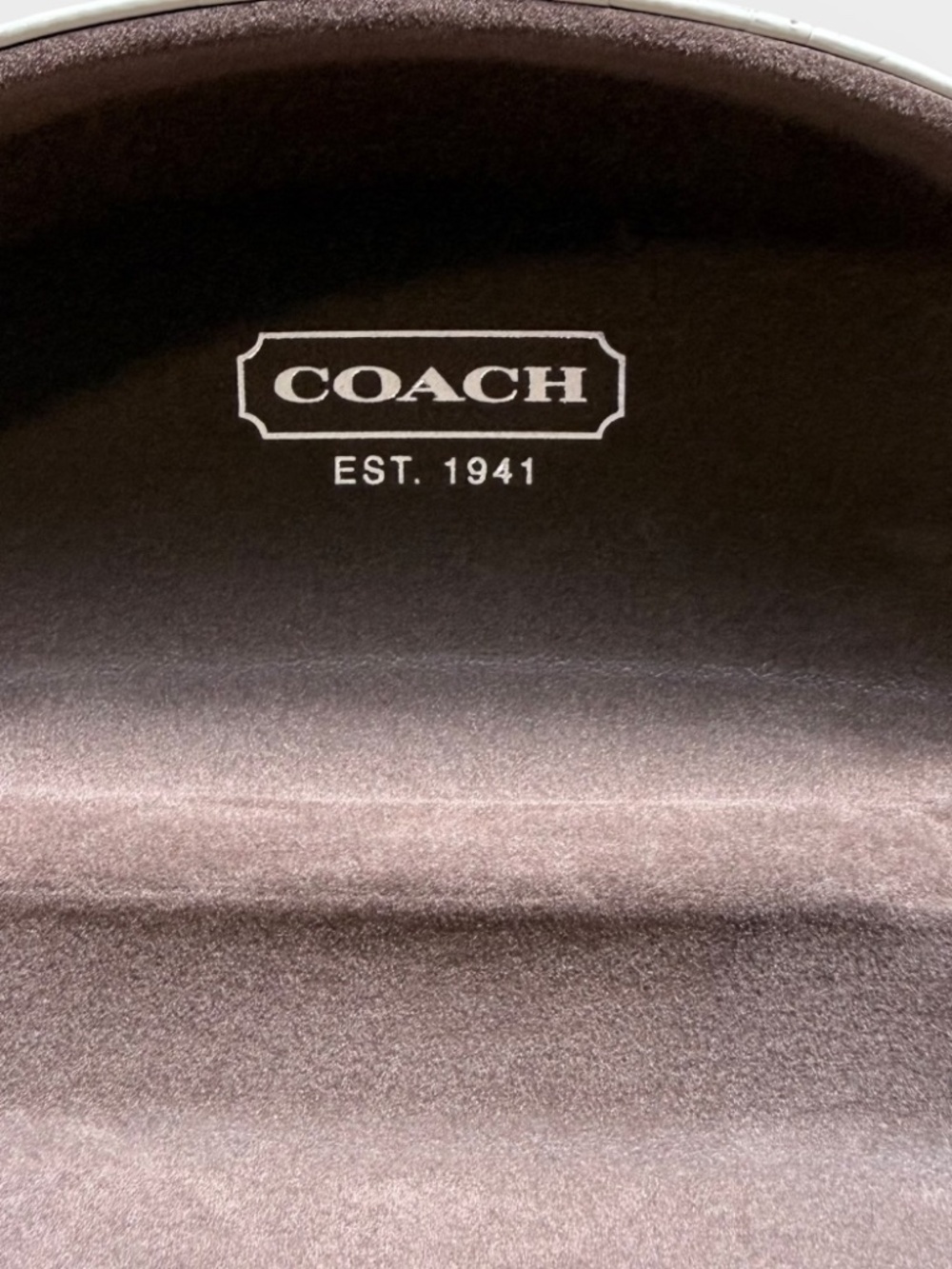 Coach Sunglasses Case‎ White and Brown Interior OS - Picture 4 of 5